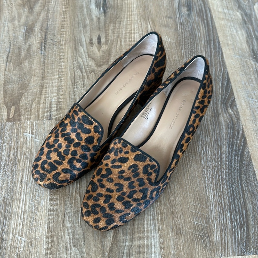 Banana Republic Cheetah Heeled Loafers